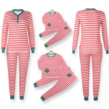 Load image into Gallery viewer, Christmas parent-child striped long sleeve suit（AY1512）
