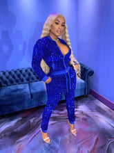 Load image into Gallery viewer, Sexy sequined velvet stitching suit（AY1546）
