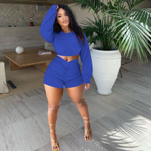Load image into Gallery viewer, Fashion solid color pleated suit（AY1558)
