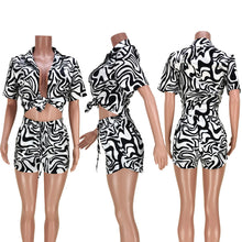 Load image into Gallery viewer, Printed short sleeved shirt casual suit AY2049
