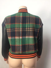 Load image into Gallery viewer, Contrast Thread PU Splice Bomber Coat(AY2530)
