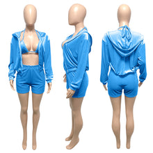 Load image into Gallery viewer, Tank Top Cardigan Shorts Three Piece Set（AY2249）
