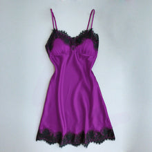 Load image into Gallery viewer, Sexy V-neck Lace Trim Sling Nightdress(AY1604)
