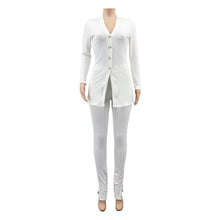 Load image into Gallery viewer, Thickened rib cardigan knitted two-piece set(AY2483)
