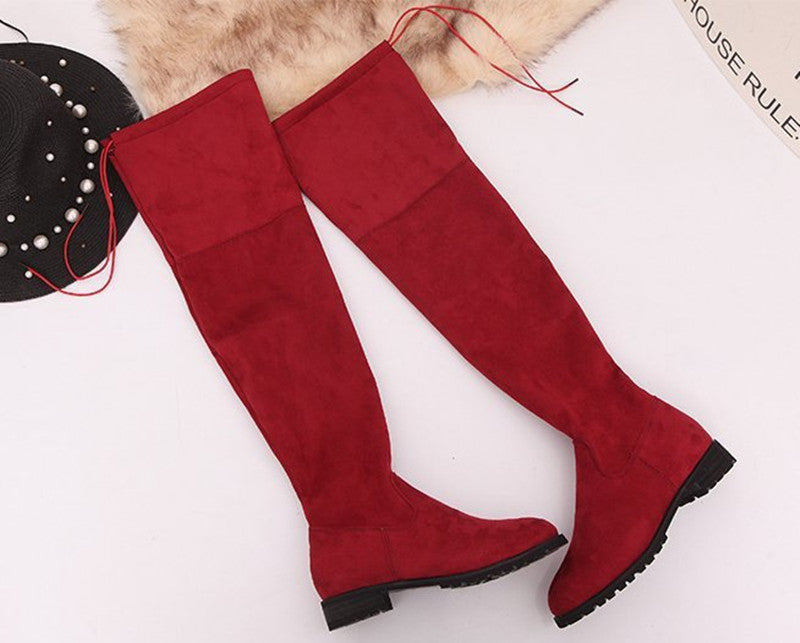 Over-the-knee boots high-tube stretch suede（HPSD167）