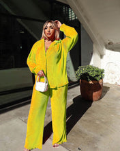 Load image into Gallery viewer, Sexy crimp loose casual multicolor suit AY2044
