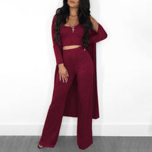 Load image into Gallery viewer, Hang strip long-sleeved jacket vest pants 3-piece set（AY1310）
