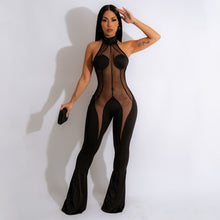 Load image into Gallery viewer, Solid color mesh stitching sexy jumpsuit AY2712
