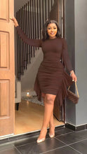 Load image into Gallery viewer, Irregular Ruffle Fitted Pleated Dress（AY2205）
