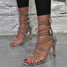 Load image into Gallery viewer, Fashion studded stiletto sandals（HPSD190）
