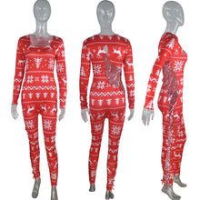 Load image into Gallery viewer, Sexy Christmas print jumpsuit（AY1527）

