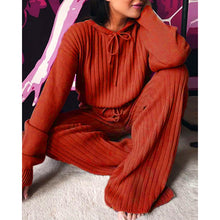 Load image into Gallery viewer, Pit strip loose hooded casual suit （AY1385）
