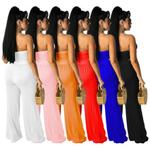 Load image into Gallery viewer, Sexy solid color wide leg pants tube top suit（AY1831）

