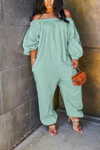 Load image into Gallery viewer, Hot sale plus size loose solid color jumpsuit
