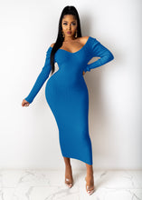Load image into Gallery viewer, Slim sexy big V-neck off-the-shoulder dress（AY1487）
