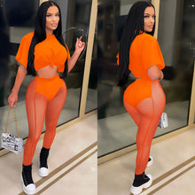 Load image into Gallery viewer, Sexy mesh sheer trousers two-piece set（AY1838）
