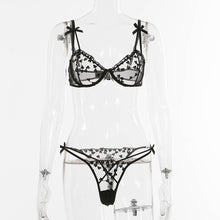 Load image into Gallery viewer, Sexy mesh embroidered underwear set（AY1611)
