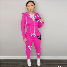 Load image into Gallery viewer, New zipper printed hoodie suit（AY2475）
