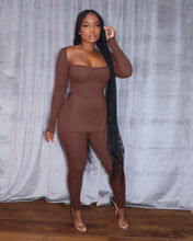 Load image into Gallery viewer, Fashion long-sleeved high-slit pit strip suit（AY1496）
