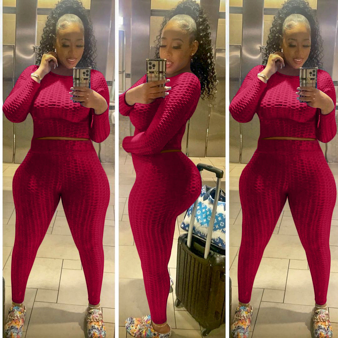 New solid round neck two-piece set（AY2500）