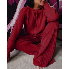 Load image into Gallery viewer, Pit strip loose hooded casual suit （AY1385）
