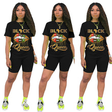 Load image into Gallery viewer, Fashion Lips Queen Short Sleeve Set (AY1062)
