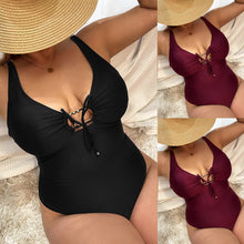 Load image into Gallery viewer, Sexy solid color lace-up bikini swimsuit（AY1741）
