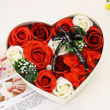 Load image into Gallery viewer, Valentine&#39;s Day Christmas Soap Flower Rose Bouquet Heart-shaped Gift Box（AE4087）
