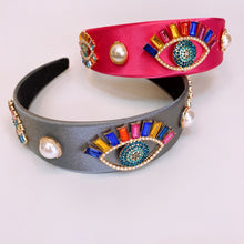 Load image into Gallery viewer, Hot sale rhinestone pearl eyes headband
