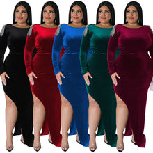 Load image into Gallery viewer, Plus size velvet tassel dress（AY2492）
